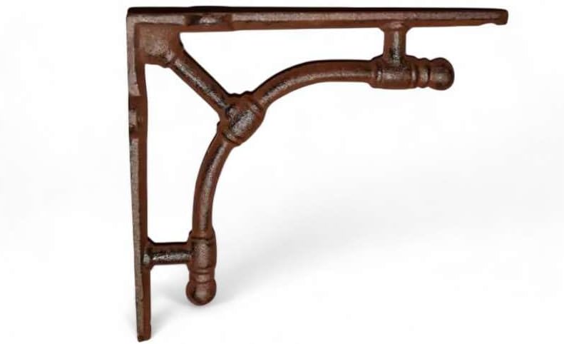 Home Decor 7'' X 8'' Pipe Decorative Shelf Bracket B-89 Boho Wall Hooks Rustic Metal Decorative Vintage Hangers For Indoor Outdoor Use Western Entryway