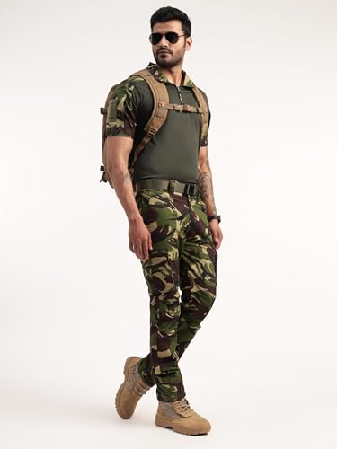 Image of MOUNTMILLER Men's Short Sleeve Ripstop Tactical Polo T-Shirt | Anti-Odor | Moisture-Wicking | UV Protective| Ideal for Hiking & Trekking, Outdoor