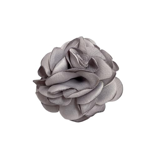 Image of Dainty Silk Rose Flower Brooch Lapel Pins for Women Men Handmade Fabric Flower Brooches Pin Classic for Wedding Party Dance Banquet Dress Suit Clothes Accessories Jewelry Gifts 60mm