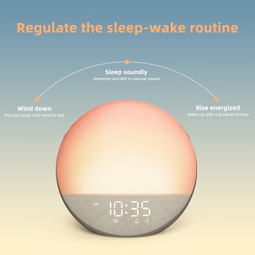 image for Odokee Sunrise Alarm Clock White Noise Machine: Natural Wake Up Light 