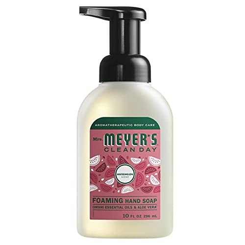 Mrs. Meyer's Clean Day Foaming Hand Soap, 10 Oz. Variety Pack Of 6 Scents (Lemon Verbena, Lavender, Rainwater, Watermelon, Apple, Plumberry Scents) Bundle Of 6 Items #TOP4