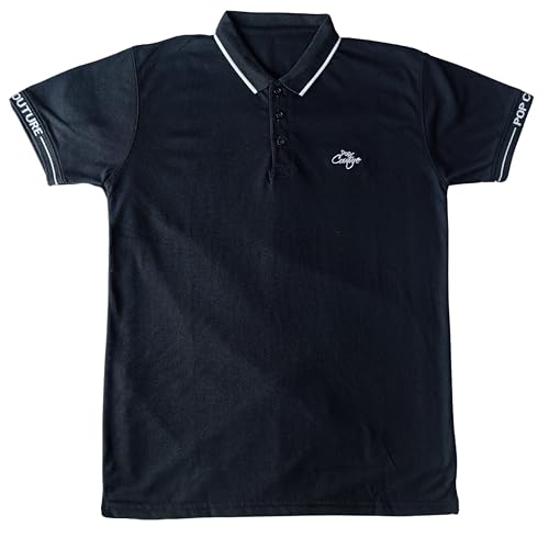 Polo décontracté à manches courtes pour homme avec col jacquard chic