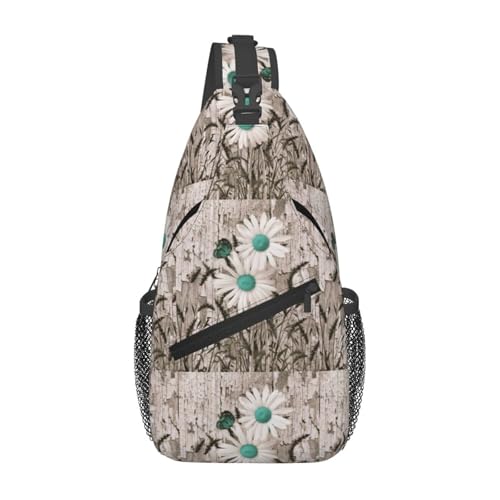 Daisy Flowers Stylish Men'S Messenger Bag - Durable Polyester, Huge Capacity & Adjustable Strap