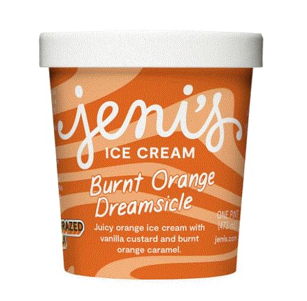 JENIS SPLENDID ICE CREAMS Burnt Orange Dreamsicle Ice Cream, 1