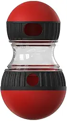 Bola Giratória Inteligente para Pets, Dispensador de Petiscos Interativo em ABS, 8cm, Movimento Automático, Vermelho e Azul, Brinquedo para Cães e Gatos (Vermelho)