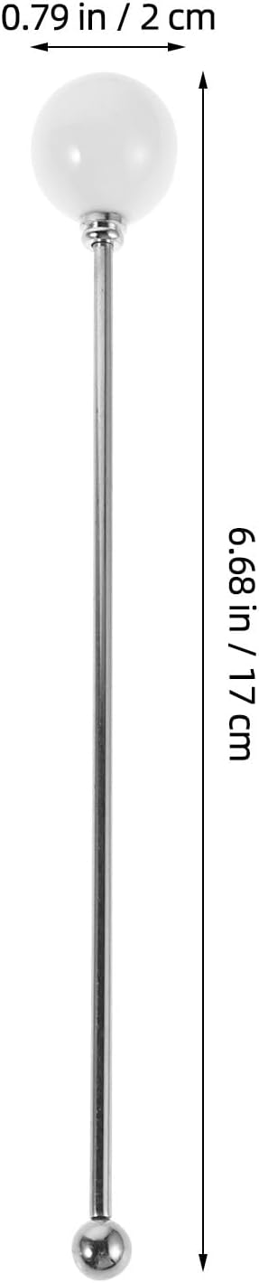 Generic 4pcs Coffee Stirring Stick: 6.7" Stainless Steel Swizzle Stick Reusable Metal Stirrer Rod - Cocktail Coffee Drink Stirrer - Beverage Cocktail Mixer