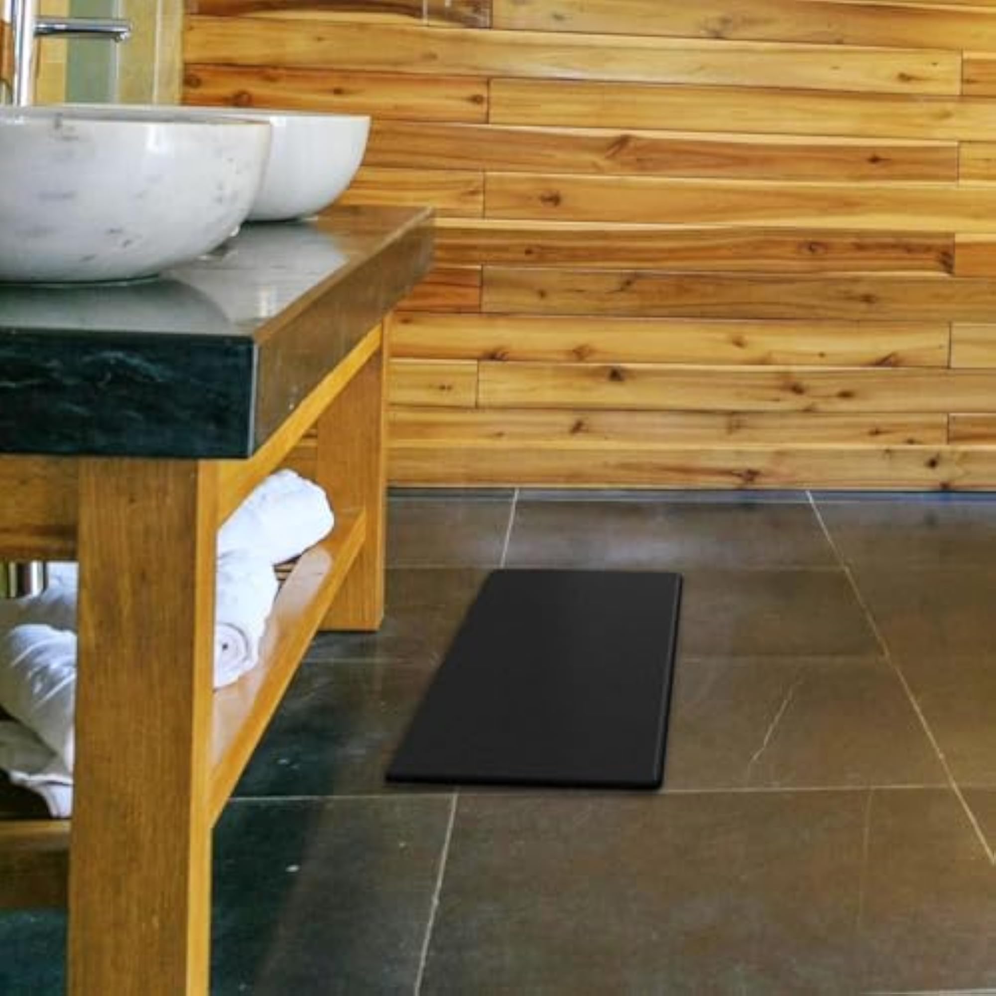 Soft Bathroom Door Mat for Indoor Nursery Living Room Black
