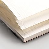 EMSHOI B5 Notebook Lined Journal, 204 Numbered Pages, Extra Large Softcover Note Book with Sticky Notes, 100gsm Thick Paper, Vegan Leather Notepad for Writing, 19 x 25 cm, GrayBlue - Image 6