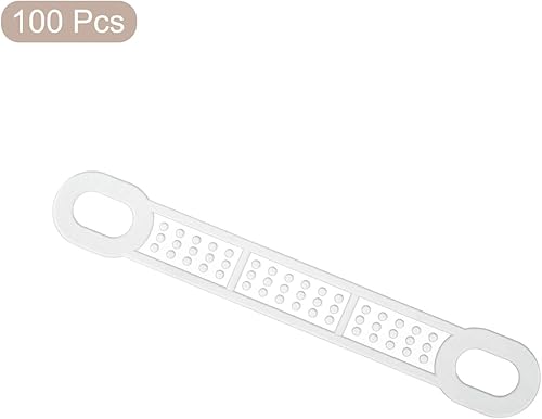 Miniatura 3 de uxcell 100 tiras adhesivas de silicona antideslizantes para colgar ropa para perchas de madera y plástico, lechoso (3.94 x 0.47 pulgadas)