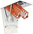 Alloy Attic Access Ladder, Concertina Loft Ladder with Handrails, Pull-Down Telescoping for Attic, Roof, and Basement