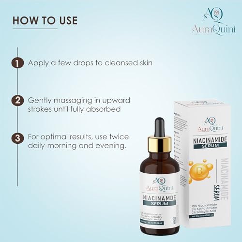 Image of 10% Niacinamide, 3% Alpha Arbutin,2% Salicylic Acid Face Serum | Tackles Acne, Reduces Pores, Brightens Skin & Balances Oil | For Men & Women