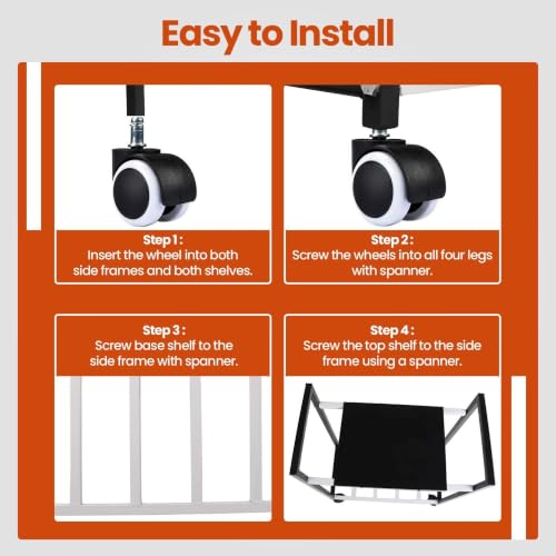 Image of Mumma's LIFE Single Battery Inverter UPS Trolley Stand | Sturdy, Compact & Portable Design | Rust Resistant Inverter Trolley Stand for Home | Inverter Cabinet Box, Supports Upto 80 KG