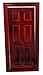 Melody Jane Dollhouse Mahogany 6 Panel Interior Door Builders DIY 1:12 Scale Miniature