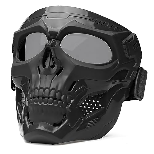 image for VPZENAR Airsoft Mask and Helmet,Black Tactical Helmet with NVG Mount,A