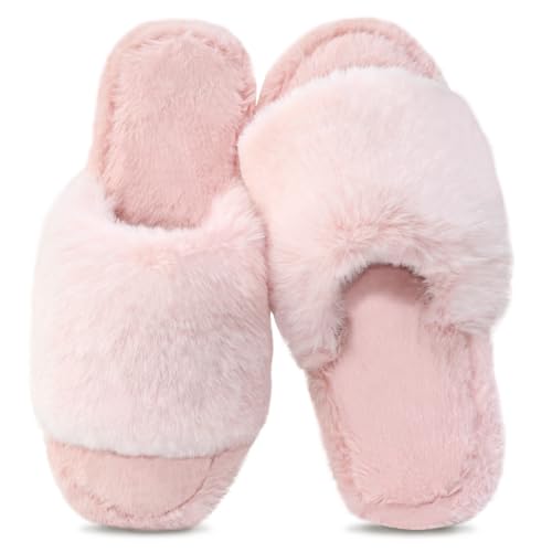 Rosoz Women's Soft Plush Fuzzy Slippers