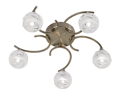 Lustre Korra Oaks Lighting finitions laiton antique haut de gamme