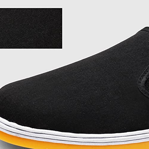 Mens Slip-On Chinese Style Kung Fu Tai Chi Old Beijing Martial Arts Shoes, Non Slip Breathable Canvas Martial Rubber Sole Casual Shoes, for Your Daily Activities Around The House2