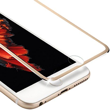 VIUME Compatible for iPhone 6 Plus Screen Protector, 3D Touch Full Coverage Tempered Glass Screen Protector Metal Edge to Edge Compatible for Apple iPhone 6s Plus Film 5.5" (Metal Gold)