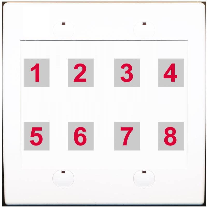 RiteAV Custom Wall Plate 8 Port, 2 Gang Flat, White/White, Choose HDMI Coax 3.5mm Banana Cat5/6 Phone RCA Speaker Toslink USB