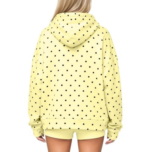 Polka Dot Hoodie Women Oversized Crewneck Sweatshirt Pullover Polka Dot Top - image 5