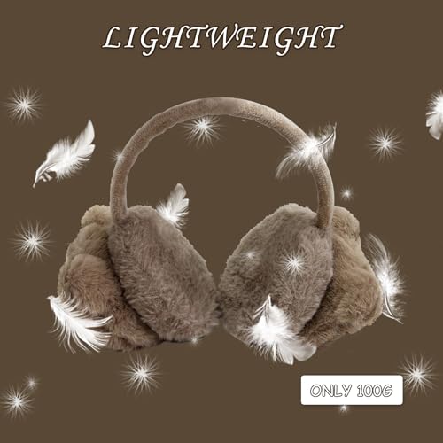 Girls Earmuffs Kids Cute Fuzzy Ear Muffs Fluffy Fur Ear Covers Foldable Ear Warmers Winter Headband for Adult Women4