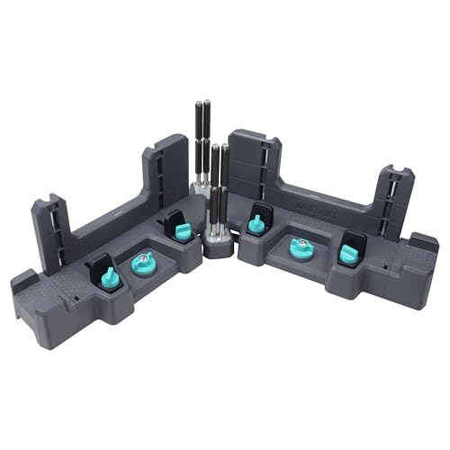 wolfcraft 6956000 - Fausse équerre et boîte à onglets PRO - La solution 2 en 1 pour des plinthes ajustées avec précision