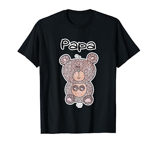 Bär Familien-Sets – Papa Bear Spirale Cartoon Charakter T-Shirt