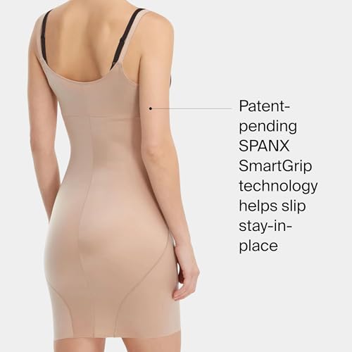 Image of SPANX SmartGrip Open Bust Full Slip - Breathable Body Shapewear - Lightweight - Medium Compression - Anti-Slip Construction