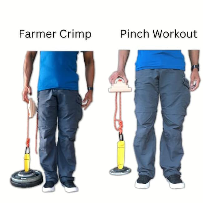 Hand Grip Strengthener Pinch Block for Grip Strength with Strap Loading Pin,Hand Grip Strengthener,Hand exerciser,Climbing Pinch Block,Fingerboard,Grip Strength,Gifts for Climbers,Mountain Rocks AU