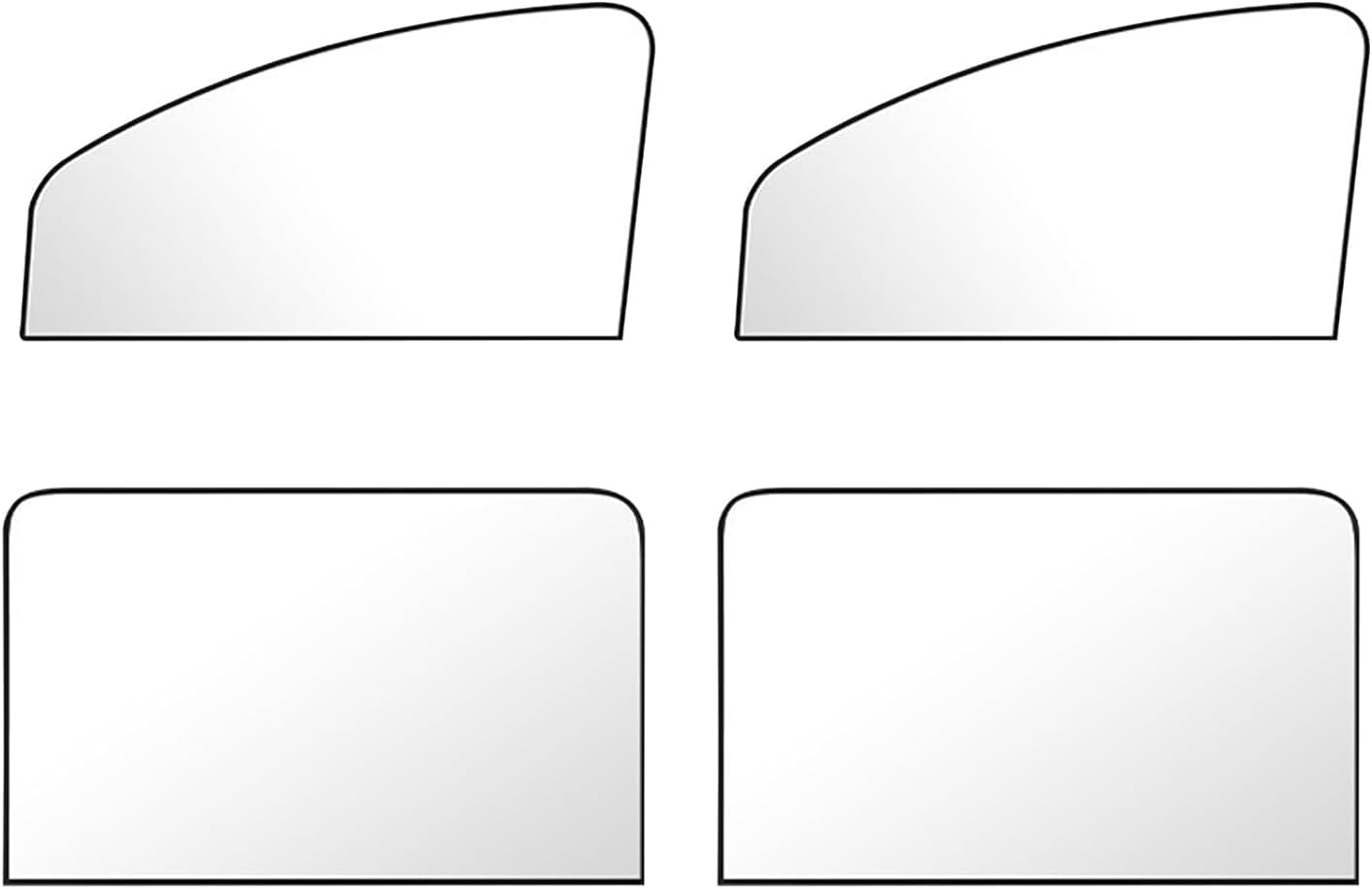 4Pack Magnetic Car Window Shades, Strong Light Blocking UV Protection Privacy Curtains, Universal Auto Interior Accessory, Essential for Baby Sleeping Camping Napping, Fit Most Car Windows (Black)