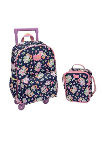 PUKET - Mochila Escolar Com Rodinha E Lancheira Uni Encantado Puket