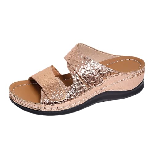 Pantoufles antidérapantes femmes style sabot bloc rose d'été confortable