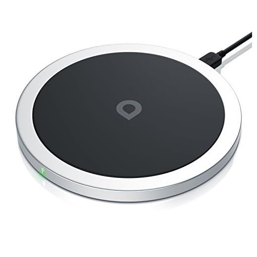 CSL - Kabelloses Ladepad Pad, Fast Wireless Charger, Schnelles Kabelloses Ladepad, Induktions Ladegerät, Qi-Zertifiziert, 10W Max, kompatibel mit iPhone, Samsung Galaxy