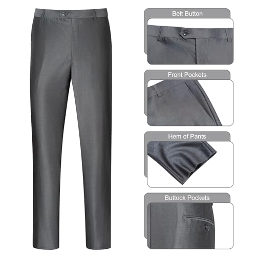 Men's Suit Slim Fit 3 Piece Suits for Men, One Button Solid Shawl Lapel Blazer Jacket Vest Set for Party Wedding4