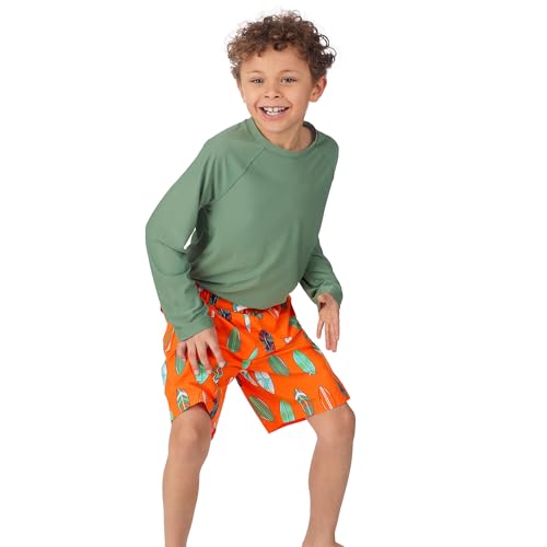Image of Saint Eve Kids 2 Piece Swim Suit Short & Trunks Set with UPF 50+ Protection - Rash Guard Swimsuit Top & Shorts Sets for Boys
