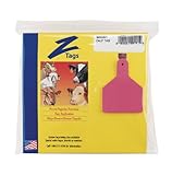 Z Tags 25 Count 1-Piece Blank Tags for Calves, Pink