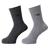 [ザ・ノース・フェイス] 靴下 TNF ロゴ 2P クルー ユニセックス ユニセックス大人 NN82310 ダークモクグレー/ライトモクグレー M