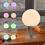 💡 Lampada da scrivania senza fili: La lampada da scrivania senza fili è dotata di un paralume in plastica facile da pulire. Il design unico offre una luce calda. Grazie alla sua modalità senza fili, può essere posizionata liberamente su tavoli da pranzo, tavoli da giardino, balconi, davanzali, comodini e camerette dei bambini.