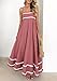 PRETTYGARDEN Women's 2026 Summer Flowy Maxi Dress Casual Sleeveless Spaghetti Strap Ruffle Beach Long Dresses (Dark Pink,Medium)