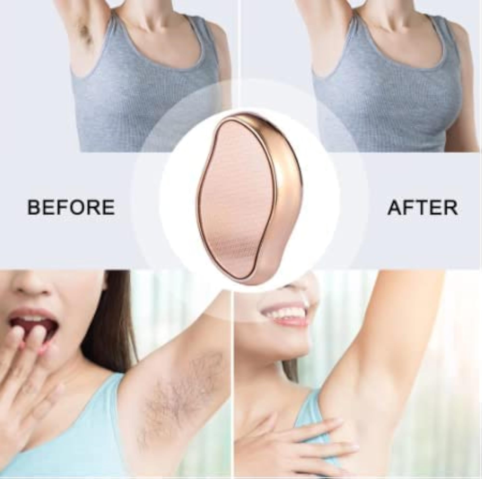 Crystal Hair Remover, Lightweight Painless Exfoliation Tool