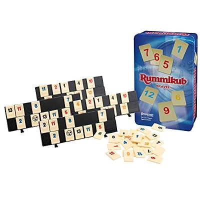 Pressman Rummikub in Travel Tin - The Original Rummy Tile Game, Blue (B07GLGBW9X)