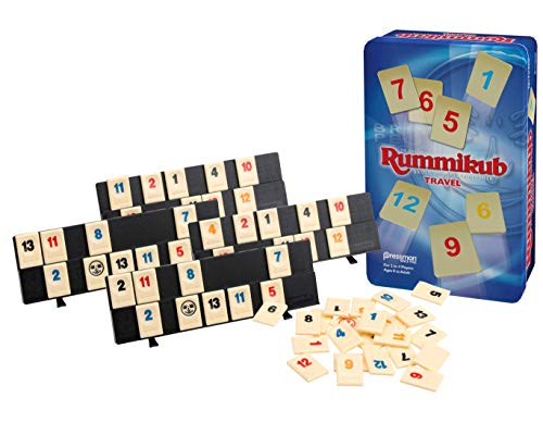 Pressman Rummikub in Travel Tin - The Original Rummy Tile Game, Blue (B07GLGBW9X) by Pressman - Used condition - US$11.95