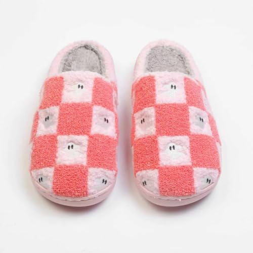 Image of Halloween Pumpkin Slippers for Womens Mens Cute Cartoon Slippers Plush Warm Memory Foam Shoes
