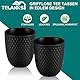 Japanische Teetasse Keramik, Tee Tassen Schwarz, Chinesische Teetassen Set Buddhistische Herz Sutra Muster Keramik Tasse ohne Henkel (180ml*4)