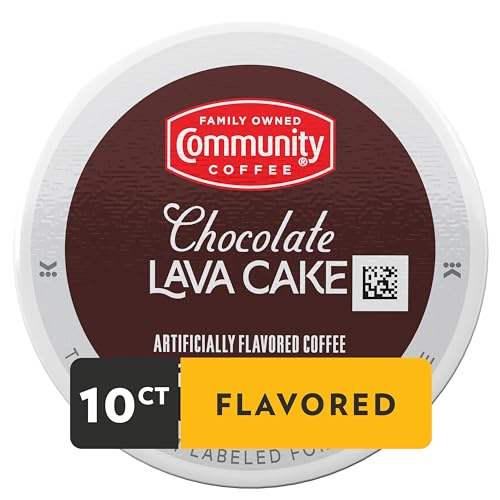 Image of Community Coffee Chocolate Lava Cake Flavored 10 Count Keurig K-Cup Coffee Pods, Medium Roast, 10 Count (Pack of 1)