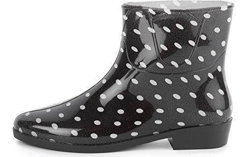 Ladeheid Kurze Gummistiefel Damen Elegant Regenstiefel Damen mit Muster LAZT201802 (Muster-4, 41 EU)