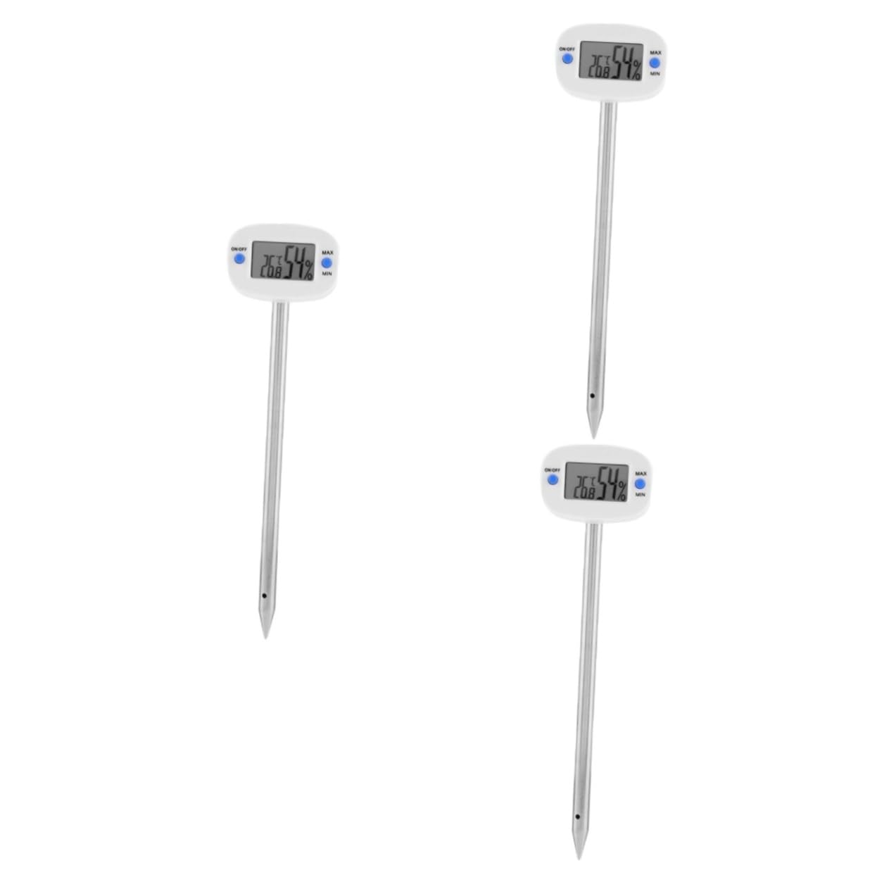 BESPORTBLE 3 Stück Mini Bodenthermometer und Hygrometer Präziser Bodenfeuchtigkeits und Temperaturtester mit Edelstahlsonde für Pflanzenpflege und Gartenarbeit