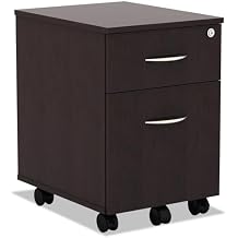 Alera ALE Valencia Series Mobile B/F Pedestal, 15 7/8w x 19 1/8d x 22 7/8h, Espresso