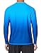 Mens Rash Guard UPF 50+ Swim Shirts UV Sun Protection T-Shirt Quick Dry Long Sleeve Beach Shirts for Fishing, Blue Gradient, L