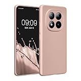 kwmobile Handyhülle für Xiaomi Redmi Note 15 4G / Redmi Note 15 5G / Poco M8 5G Hülle - weiche Silikon Hülle metallisch schimmernd - Schutzhülle Cover - Metallic Rosegold